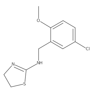 N-[(5-chloro-2-methoxyphenyl)methyl]-4,5-dihydro-1,3-thiazol-2-amine结构式