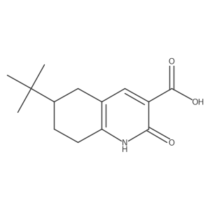 6-tert-butyl-2-oxo-5,6,7,8-tetrahydro-1H-quinoline-3-carboxylic acid结构式