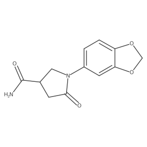 1-(Benzo[d][1,3]dioxol-5-yl)-5-oxopyrrolidine-3-carboxamide Structure