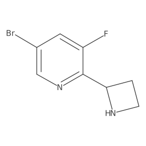 Pyridine, 2-(2-azetidinyl)-5-bromo-3-fluoro- Structure