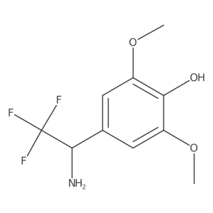 4-(1-Amino-2,2,2-trifluoroethyl)-2,6-dimethoxyphenol结构式
