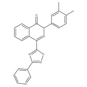 2-(3,4-dimethylphenyl)-4-(3-pyridin-3-yl-1,2,4-oxadiazol-5-yl)phthalazin-1(2H)-one结构式