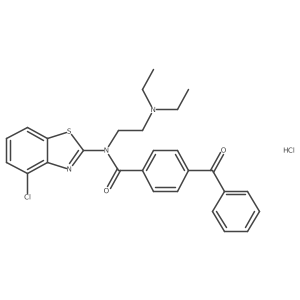 4-benzoyl-N-(4-chlorobenzo[d]thiazol-2-yl)-N-(2-(diethylamino)ethyl)benzamide hydrochloride结构式