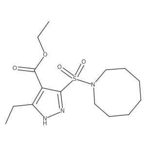 ethyl 5-(azocan-1-ylsulfonyl)-3-ethyl-1H-pyrazole-4-carboxylate Structure