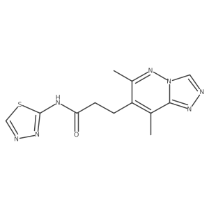 3-(6,8-dimethyl[1,2,4]triazolo[4,3-b]pyridazin-7-yl)-N-(1,3,4-thiadiazol-2-yl)propanamide结构式