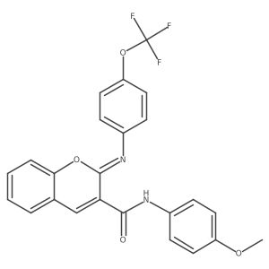 (2Z)-N-(4-methoxyphenyl)-2-{[4-(trifluoromethoxy)phenyl]imino}-2H-chromene-3-carboxamide Structure