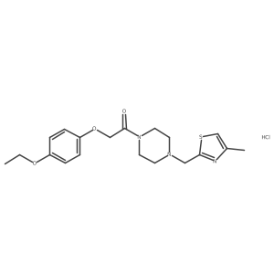 2-(4-Ethoxyphenoxy)-1-(4-((4-methylthiazol-2-yl)methyl)piperazin-1-yl)ethanone hydrochloride Structure