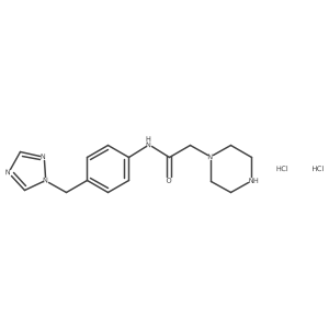 2-piperazin-1-yl-N-[4-(1H-1,2,4-triazol-1-ylmethyl)phenyl]acetamide dihydrochloride结构式