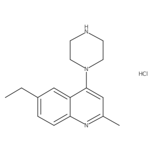 6-Ethyl-2-methyl-4-(piperazin-1-yl)quinoline hydrochloride Structure