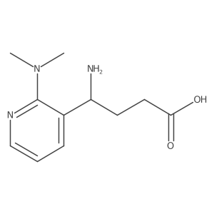 4-Amino-4-[2-(dimethylamino)pyridin-3-yl]butanoic acid结构式
