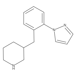 3-{[2-(1H-pyrazol-1-yl)phenyl]methyl}piperidine结构式