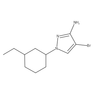 4-Bromo-1-(3-ethylcyclohexyl)-1h-pyrazol-3-amine Structure