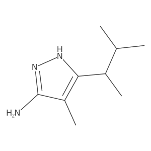 4-methyl-3-(3-methylbutan-2-yl)-1H-pyrazol-5-amine结构式