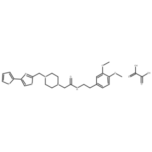 N-(3,4-dimethoxyphenethyl)-2-(4-((4-(thiophen-2-yl)thiazol-2-yl)methyl)piperazin-1-yl)acetamide oxalate结构式