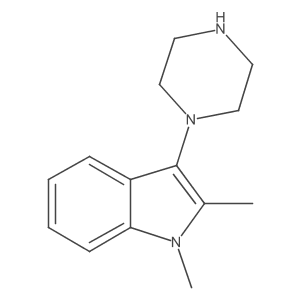 1,2-dimethyl-3-(piperazin-1-yl)-1H-indole结构式
