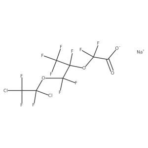Sodium perfluoro{[1-(1,2-dichloro-1,2,2-trifluoroethoxy)propan-2-yl]oxy}acetate结构式