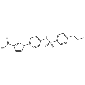 2-(4-(4-ethoxyphenylsulfonamido)phenyl)-2H-tetrazole-5-carboxamide结构式
