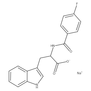 sodium 2-[(4-fluorophenyl)formamido]-3-(1H-indol-3-yl)propanoate Structure