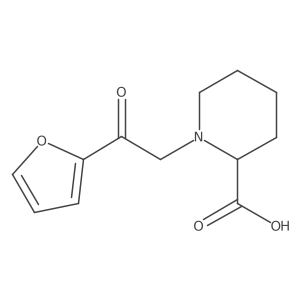 1-(2-(Furan-2-yl)-2-oxoethyl)piperidine-2-carboxylic acid结构式