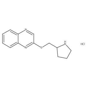 2-((Pyrrolidin-2-ylmethyl)thio)quinoxaline hydrochloride结构式