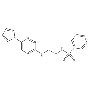 N-(2-((6-(1H-pyrrol-1-yl)pyridazin-3-yl)amino)ethyl)benzenesulfonamide结构式