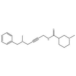 N-[4-[benzyl(methyl)amino]but-2-ynyl]-1-methyl-piperidine-3-carboxamide结构式