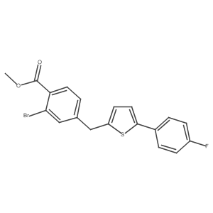 Methyl 2-bromo-4-((5-(4-fluorophenyl)thiophen-2-yl)methyl)benzoate Structure