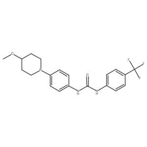 1-[4-(4-Methoxypiperidin-1-yl)phenyl]-3-[4-(trifluoromethyl)phenyl]urea结构式