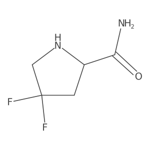 4,4-difluoropyrrolidine-2-carboxamide结构式
