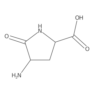 (2R,4R)-4-Amino-5-oxopyrrolidine-2-carboxylic acid Structure