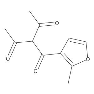 3-(2-Methylfuran-3-carbonyl)pentane-2,4-dione结构式