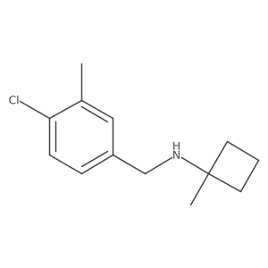 N-[(4-Chloro-3-methylphenyl)methyl]-1-methylcyclobutan-1-amine结构式