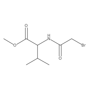 methyl (2S)-2-(2-bromoacetamido)-3-methylbutanoate结构式