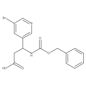 3-{[(Benzyloxy)carbonyl]amino}-3-(5-bromopyridin-3-yl)propanoic acid Structure
