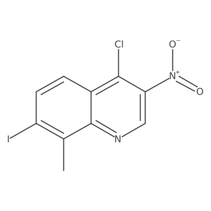 4-Chloro-7-iodo-8-methyl-3-nitroquinoline结构式