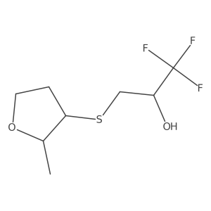 1,1,1-Trifluoro-3-[(2-methyloxolan-3-yl)sulfanyl]propan-2-ol Structure
