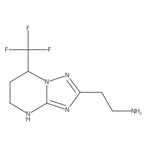 2-[7-(trifluoromethyl)-4H,5H,6H,7H-[1,2,4]triazolo[1,5-a]pyrimidin-2-yl]ethan-1-amine结构式