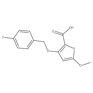 3-((4-Fluorobenzyl)oxy)-5-methoxythiophene-2-carboxylic acid Structure