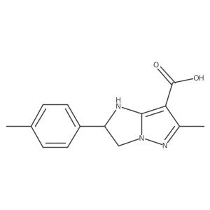 6-Methyl-2-(p-tolyl)-2,3-dihydro-1H-imidazo[1,2-b]pyrazole-7-carboxylic acid结构式