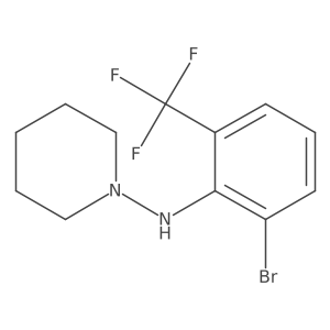 N-(2-Bromo-6-(trifluoromethyl)-phenyl)piperidin-1-amine结构式