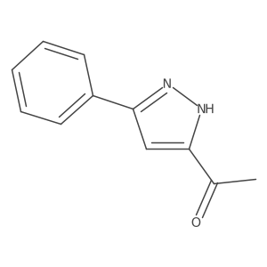 1-(3-phenyl-1H-pyrazol-5-yl)ethan-1-one结构式