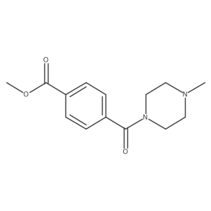 Methyl 4-(4-methylpiperazine-1-carbonyl)benzoate结构式