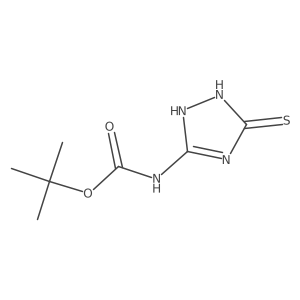 tert-butyl N-(3-sulfanyl-1H-1,2,4-triazol-5-yl)carbamate结构式
