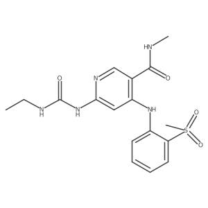 6-(3-Ethylureido)-N-methyl-4-((2-(methylsulfonyl)phenyl)amino)nicotinamide Structure