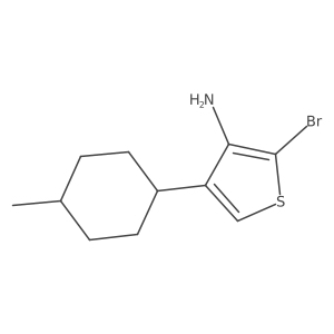 3-Thiophenamine, 2-bromo-4-(4-methylcyclohexyl)-结构式