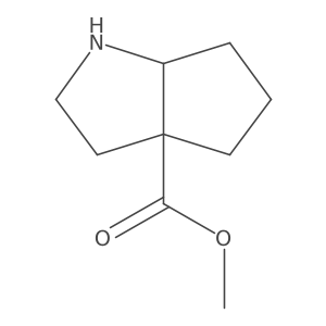 Methyl octahydrocyclopenta[b]pyrrole-3a-carboxylate Structure
