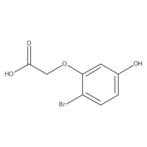 2-(2-Bromo-5-hydroxyphenoxy)acetic acid Structure