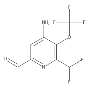 4-Amino-6-(difluoromethyl)-5-(trifluoromethoxy)picolinaldehyde Structure