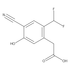 2-(4-Cyano-2-(difluoromethyl)-5-hydroxyphenyl)acetic acid Structure