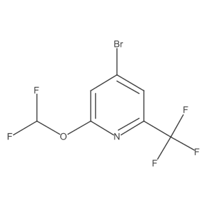 4-Bromo-2-(difluoromethoxy)-6-(trifluoromethyl)pyridine Structure